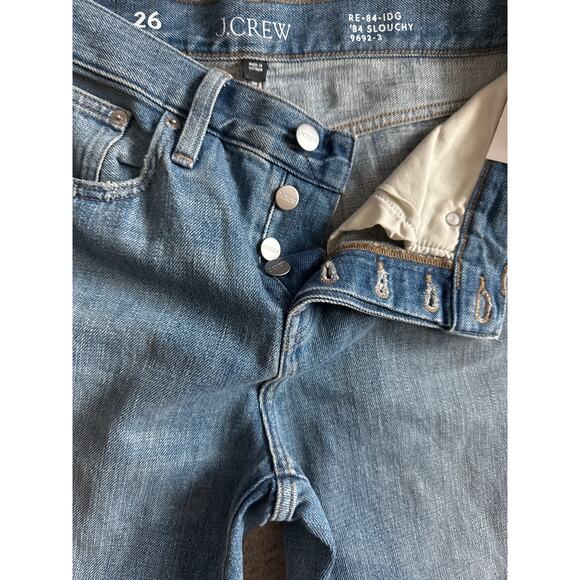 J.Crew '84 Slouchy Distressed Relaxed Fit Jeans Medium Blue Size 26 - Picture 7 of 9